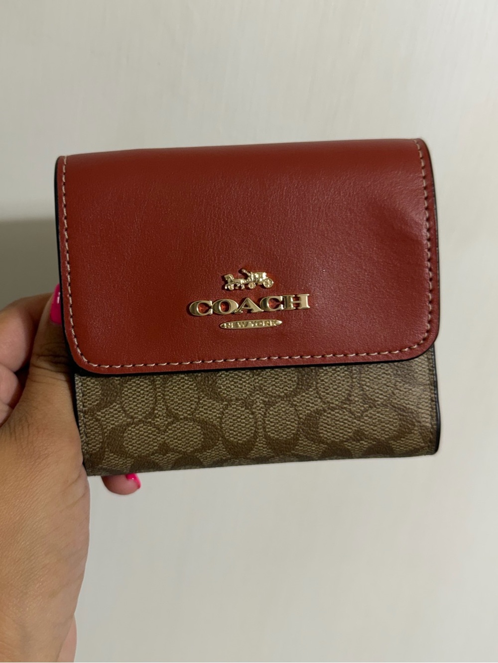 COACH Signature Trifold Wallet